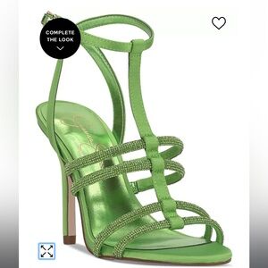 Jessica Simpson Tiannah Rhinestone Stiletto Dress Sandals